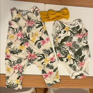 Tropical romper onesie, bundle, 6 months, baby girl